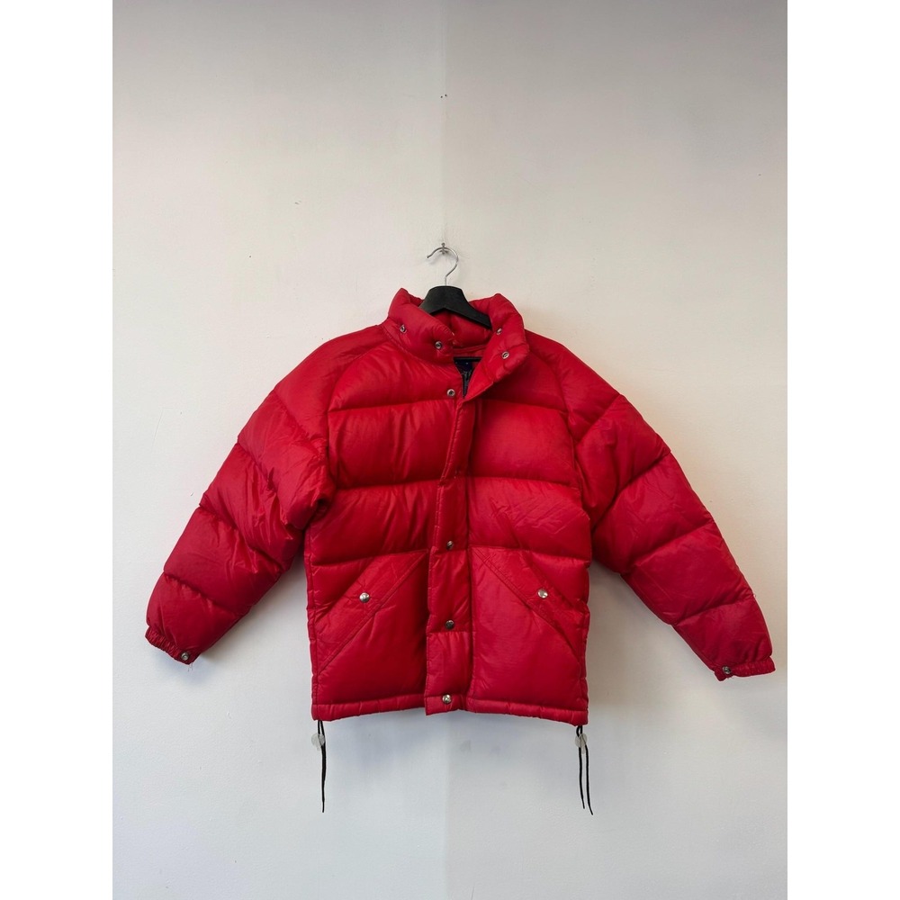 Vintage Down Fill Puffer Jacket Mens XS Red Down Made‎ USA Outdoor 80s